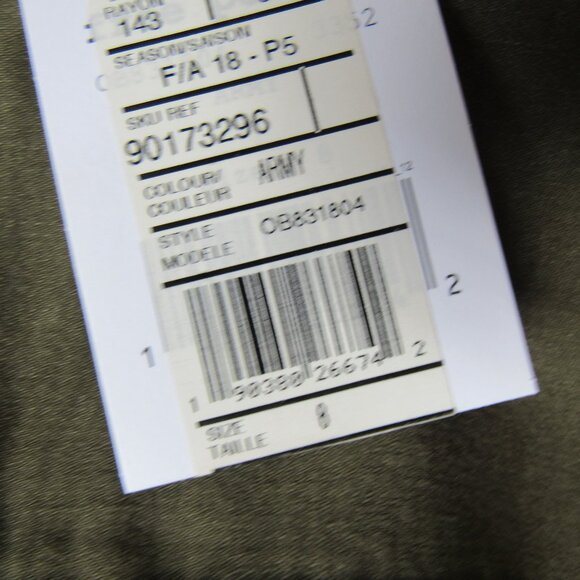 Free People Army Pencil Skirt, waist 27in, cotton,khaki color, sz.8, - Picture 4 of 7